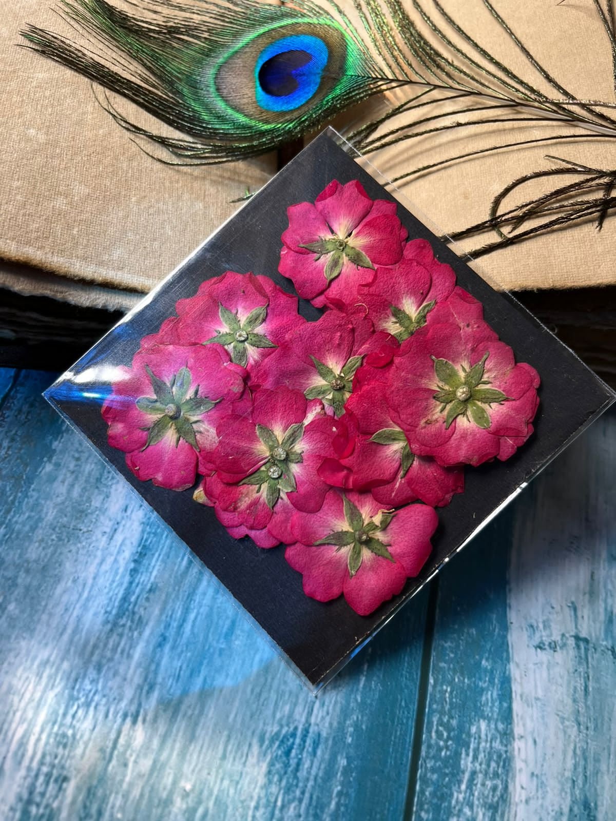 Buy Pressed Red Roses(12Pieces) Just ₹200.00 - Meraki Artencial Store