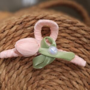 Tulip Big Hair Clip Pink